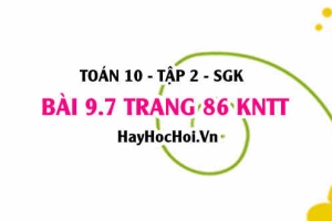 Bài 9.7 trang 86 Toán 10 tập 2 Kết nối tri thức